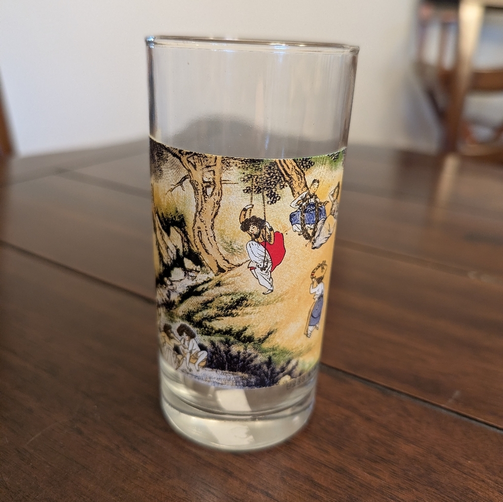 Vintage Korean Art Glass - "Scenery on Dano Day" by Shin Yun-bok (Hyewon)
